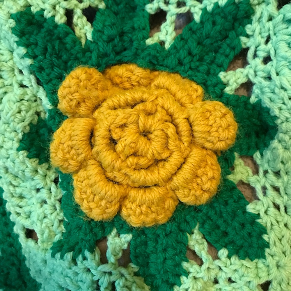 Handmade knitted blanket